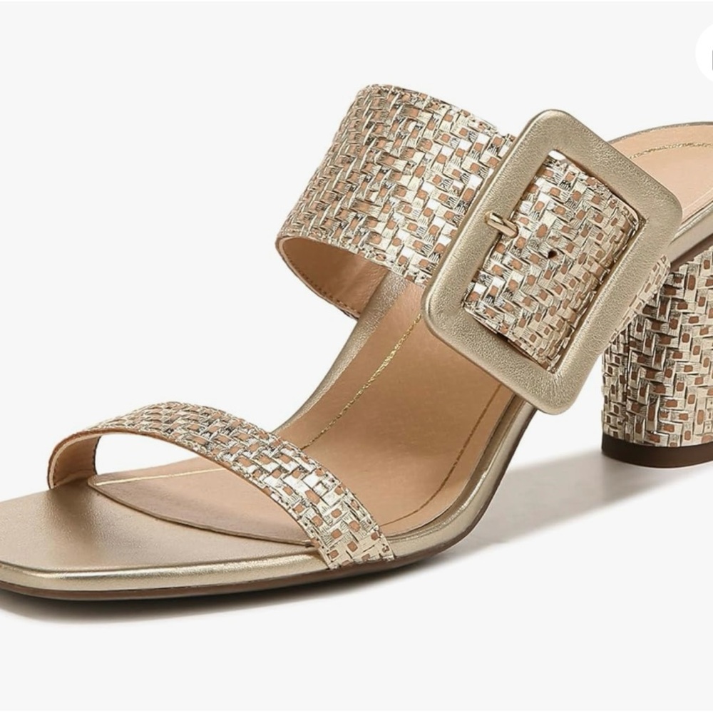 Vionic Brookell Gold Heels Round Heel Mule 10M